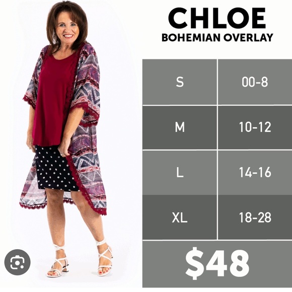 NWT ☀️ Lularoe Lace Chloe Overlay - Picture 7 of 7